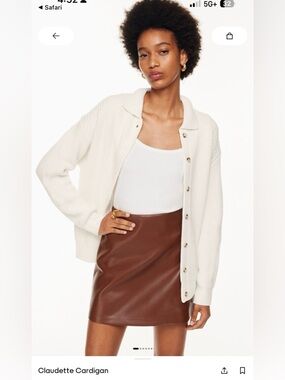 Aritzia Wilfred Claudette Knit Button-Up Cardigan